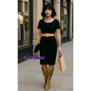 My Michelle Dress Vintage 90's Black Lace Sheath y2k Goth Grunge Taylor Swift